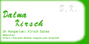 dalma kirsch business card